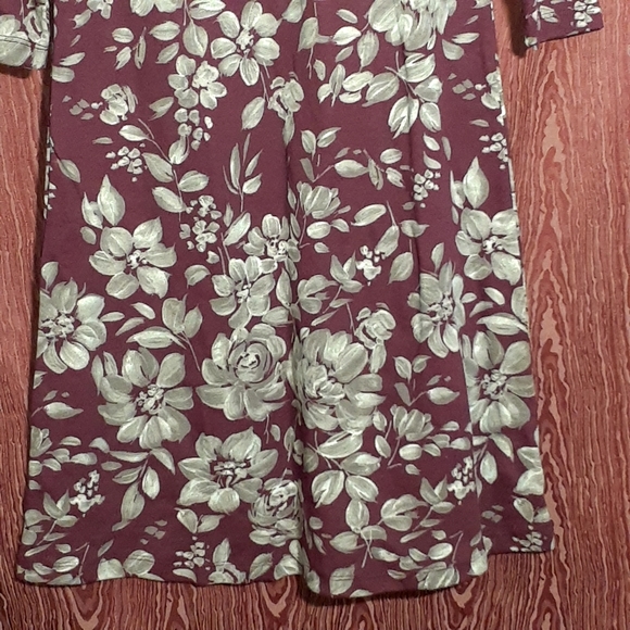 KAREN SCOTT SPORT FLORAL WOMEN'S SIZE PS HALF SLEEVE BURGUNDY NWT - Picture 4 of 10